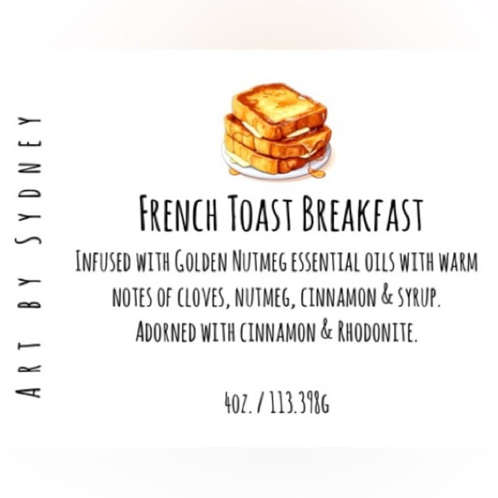 French Toast Breakfast 4oz Candle Hand Crafted - Picture 3 of 8
